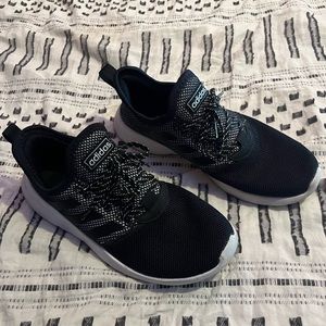 Adidas black athletic shoes, size 7